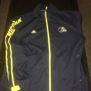 Adidas University of Michigan zip up jacket